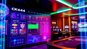 Guide users to ck4444 login through a sleek interface showing a secure login screen with gaming elements, emphasizing ease of access to top online casino features in Bangladesh.