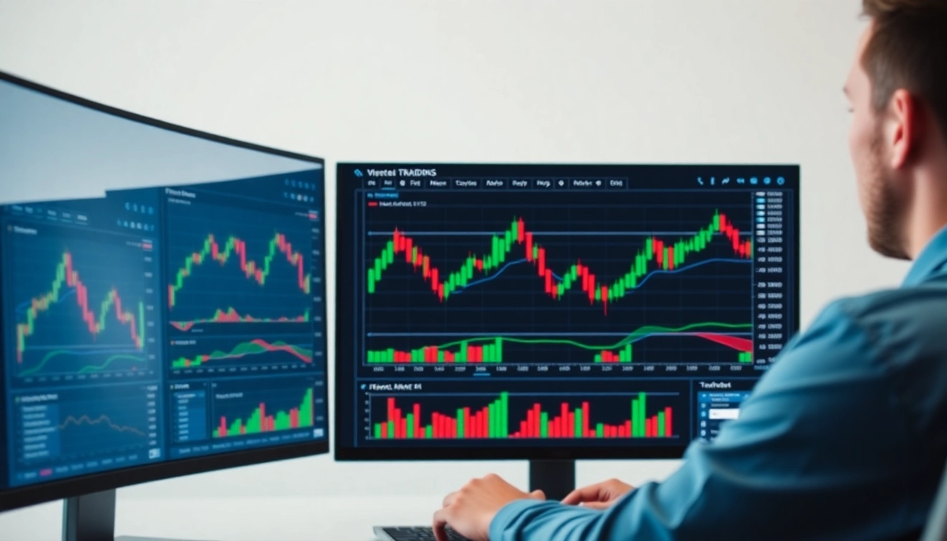 Trading view dashboard showcasing real-time charts and market analysis for traders and investors